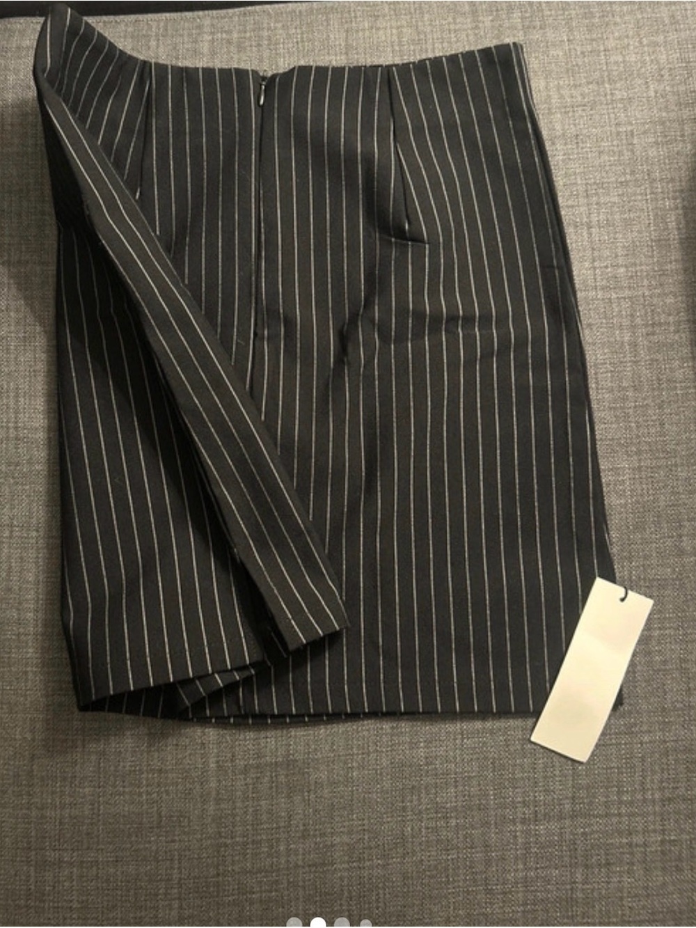 NWT black and white stripe mini skirt size women’s medium